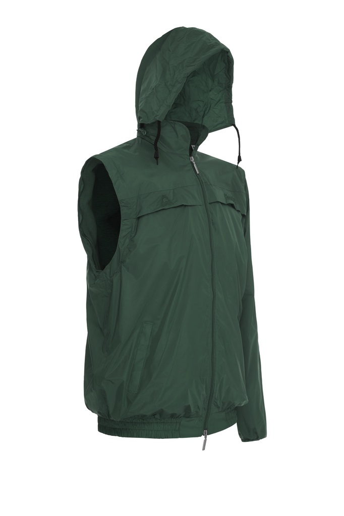 Fleece Lined Rain Jacket / Hoodie with Zip Off Sleeves